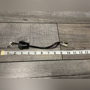 Black strap Keychain with Silver Lock